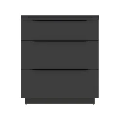 Meuble sous vasque à poser noir mat l.80 x H.88 x P.50 cm, Pamili