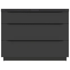 Meuble sous vasque à poser noir mat l.120 x H.88 x P.50 cm, Pamili