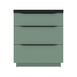 Meuble sous vasque à poser vert sauge mat l.80 x H.88 x P.50 cm, Pamili