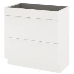 GoodHome Meuble sous vasque à poser blanc mat l.80 x H.82 x P.45 cm, Imandra* Meuble Buanderie|Meuble Sous-Vasque