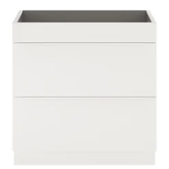 GoodHome Meuble sous vasque à poser blanc mat l.80 x H.82 x P.45 cm, Imandra* Meuble Buanderie|Meuble Sous-Vasque