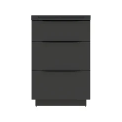 Meuble sous vasque à poser noir mat l.60 x H.88 x P.50 cm, Pamili* Meuble Buanderie