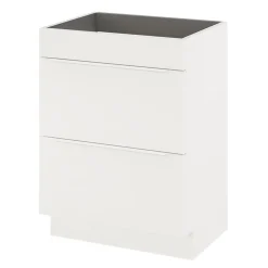 GoodHome Meuble sous vasque à poser blanc mat l.60 x H.82 x P.45 cm, Imandra* Meuble Buanderie