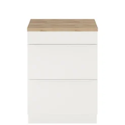 GoodHome Meuble sous vasque à poser blanc mat l.60 x H.82 x P.45 cm, Imandra* Meuble Buanderie