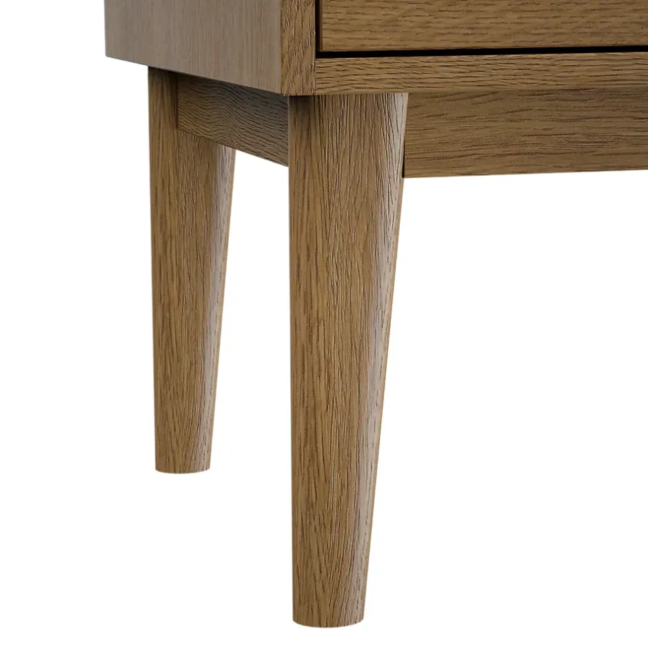 GoodHome Meuble sous vasque à poser placage chêne H.82 x P.45 x l.120 cm Kabayan