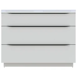 Meuble sous vasque à poser blanc mat l.120 x H.88 x P.50 cm, Pamili