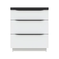 Meuble sous vasque à poser blanc brillant l.80 x H.88 x P.50 cm, Pamili* Meuble Buanderie