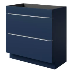 GoodHome Meuble sous vasque à poser bleu nuit mat l.80 x H.82 x P.45 cm, Imandra* Meuble Buanderie|Meuble De Salle De Bains Faible Profondeur