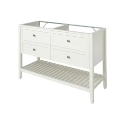 GoodHome Meuble sous vasque à poser 4 tiroirs blanc mat l.120 x H.80 x P.45 cm, Perma* Meuble Buanderie|Meuble Sous-Vasque