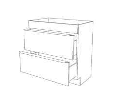 GoodHome Meuble sous vasque à poser blanc brillant l.80 x H.82 x P.45 cm, Imandra