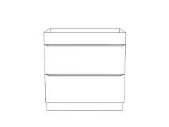 GoodHome Meuble sous vasque à poser blanc brillant l.80 x H.82 x P.45 cm, Imandra