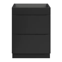 GoodHome Meuble sous vasque à poser noir mat l.60 x H.82 x P.45 cm, Imandra