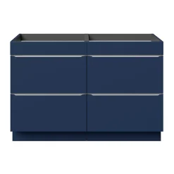 GoodHome Meuble sous vasque à poser bleu nuit mat l.120 x H.82 x P.45 cm, Imandra* Meuble Buanderie