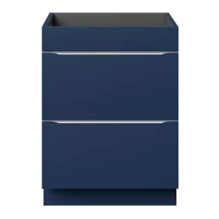 GoodHome Meuble sous vasque à poser bleu nuit mat l.60 x H.82 x P.45 cm, Imandra* Meuble Buanderie