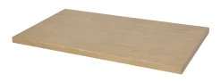 GoodHome Meuble sous vasque à poser 2 tiroirs 1 niche placage chêne l.80 cm + plan de toilette placage chêne, Perma