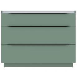 Meuble sous vasque à poser vert sauge mat l.120 x H.88 x P.50 cm, Pamili