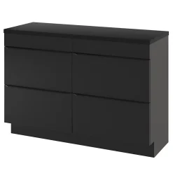 GoodHome Meuble sous vasque à poser noir mat l.120 x H.82 x P.45 cm, Imandra* Meuble Buanderie|Meuble De Salle De Bains Faible Profondeur