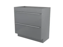 GoodHome Meuble sous vasque à poser gris l.80 x H.82 x P.45 cm, Imandra