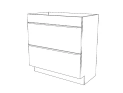 GoodHome Meuble sous vasque à poser gris l.80 x H.82 x P.45 cm, Imandra