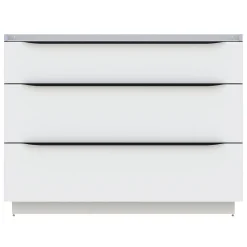Meuble sous vasque à poser blanc brillant l.120 x H.88 x P.50 cm, Pamili