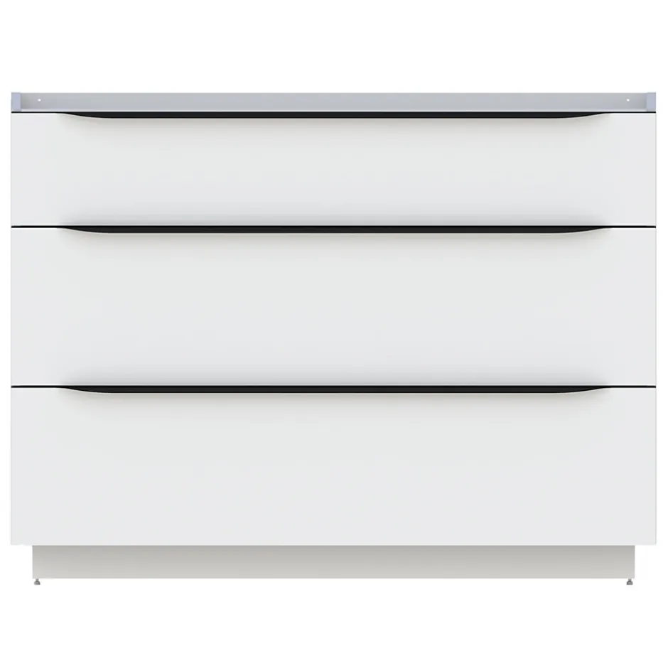 Meuble sous vasque à poser blanc brillant l.120 x H.88 x P.50 cm, Pamili