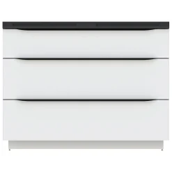Meuble sous vasque à poser blanc brillant l.120 x H.88 x P.50 cm, Pamili