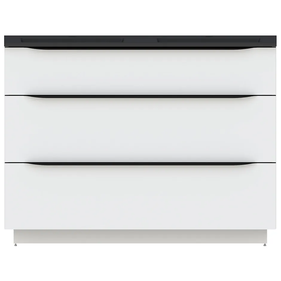Meuble sous vasque à poser blanc brillant l.120 x H.88 x P.50 cm, Pamili