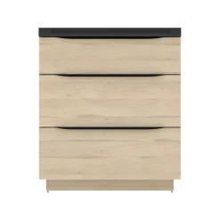 Meuble sous vasque à poser effet bois l.80 x H.88 x P.50 cm, Pamili