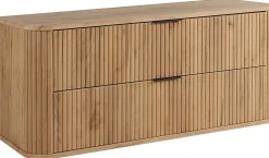 Furnidea Meuble sous vasque à suspendre GLAMOUR CHÊNE CRAFT D'OR 120 cm