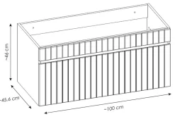 Furnidea Meuble sous vasque à suspendre ICONIC CASHEMIRE 100 cm* Meuble Sous Lavabo
