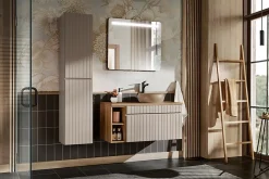 Furnidea Meuble sous vasque à suspendre ICONIC CASHEMIRE 100 cm* Meuble Sous Lavabo