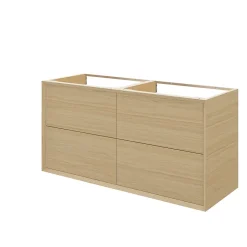 GoodHome Meuble sous vasque à suspendre Avela placage chêne 120 cm* Meuble Buanderie|Meuble Sous-Vasque