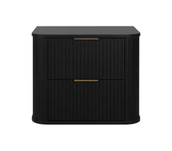Furnidea Meuble sous vasque à suspendre GLAMOUR NOIR 60 cm* Meuble Vasque