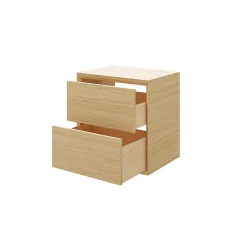 GoodHome Meuble sous vasque à suspendre Avela placage chêne 60 cm + plan de toilette Avela* Meuble Buanderie