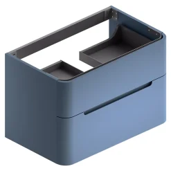 Meuble sous vasque à suspendre Alba bleu mat L. 84 x H. 55 x P. 50,5 cm* Meuble Buanderie|Meuble Sous-Vasque