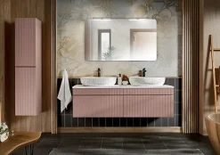 Furnidea Meuble sous vasque à suspendre ICONIC rose 80 cm* Meuble Sous Lavabo
