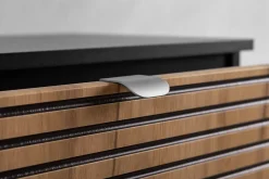 Furnidea Meuble sous vasque à suspendre AURA LOFT 120 cm noir et chêne* Meuble Sous-Vasque