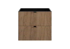 Furnidea Meuble sous vasque à suspendre AURA LOFT 120 cm noir et chêne* Meuble Sous-Vasque