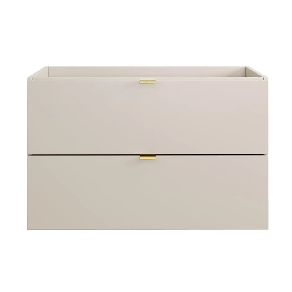Furnidea Meuble sous vasque à suspendre DALIA CACHEMIRE 80 cm* Meuble Sous Lavabo