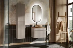 Furnidea Meuble sous vasque à suspendre ICONIC CASHEMIRE 80 cm
