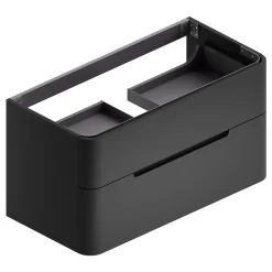 Meuble sous vasque à suspendre Alba noir mat version centre L. 104 x H. 55 x P. 50,5 cm* Meuble Buanderie|Meuble Sous-Vasque