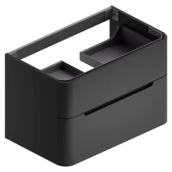Meuble sous vasque à suspendre Alba noir mat L. 84 x H. 55 x P. 50,5 cm* Meuble Buanderie|Meuble Sous-Vasque