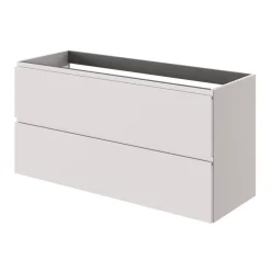 GoodHome Meuble sous vasque 2 tiroirs avec poignées intégrées l.120 x H.60 x P.45 cm beige cachemire Kentia