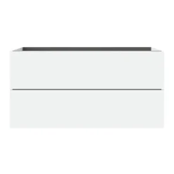 GoodHome Meuble sous vasque 2 tiroirs sans poignées l.120 x H.60 x P.45 cm blanc mat Kentia