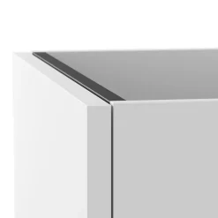 GoodHome Meuble sous vasque 1 tiroir avec poignée intégrée l.80 x H.30 x P.45 cm blanc mat Kentia