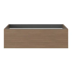 GoodHome Meuble sous vasque 1 tiroir sans poignée l.100 x H.30 x P.45 cm effet noyer Kentia