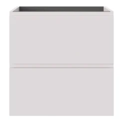 GoodHome Meuble sous vasque 2 tiroirs avec poignées intégrées l.60 x H.60 x P.45 cm beige cachemire Kentia* Meuble Sous-Vasque