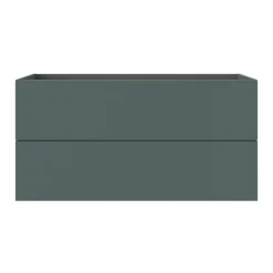 GoodHome Meuble sous vasque 2 tiroirs sans poignées l.120 x H.60 x P.45 cm vert forêt Kentia