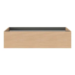GoodHome Meuble sous vasque 1 tiroir sans poignée l.120 x H.30 x P.45 cm effet chêne Kentia