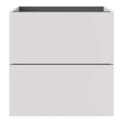 GoodHome Meuble sous vasque 2 tiroirs sans poignées l.60 x H.60 x P.45 cm beige cachemire Kentia* Meuble Sous-Vasque